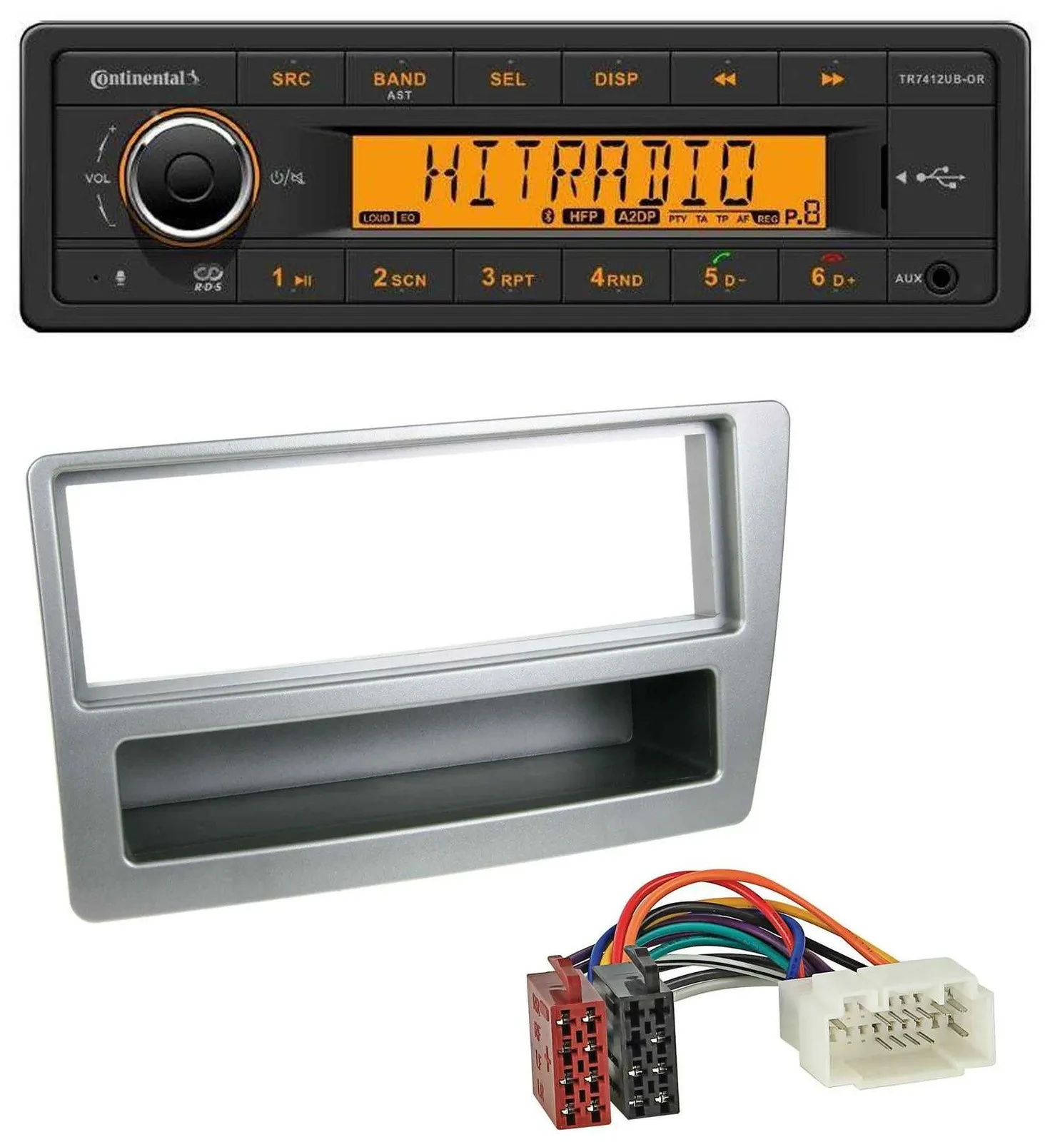 Continental MP3 Bluetooth AUX USB Autoradio für Honda Civic 04-06 silber autom.