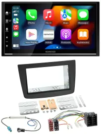 Kenwood DAB USB Bluetooth 2DIN MP3 Autoradio für Alfa Romeo Mito 08-14 955 ISO s