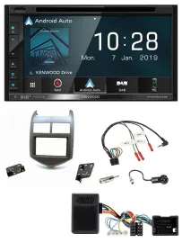 Kenwood DAB TMC USB 2DIN Lenkrad Bluetooth Navigation für Chevrolet Aveo ab 11 d