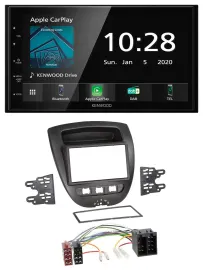 Kenwood Bluetooth MP3 DAB USB 2DIN Autoradio für Citroen C1 Toyota Aygo Peugeot