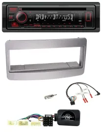 Автомагнитола для Toyota RAV4 (2001–2006) Kenwood CD, USB, Bluetooth, DAB, тёмный