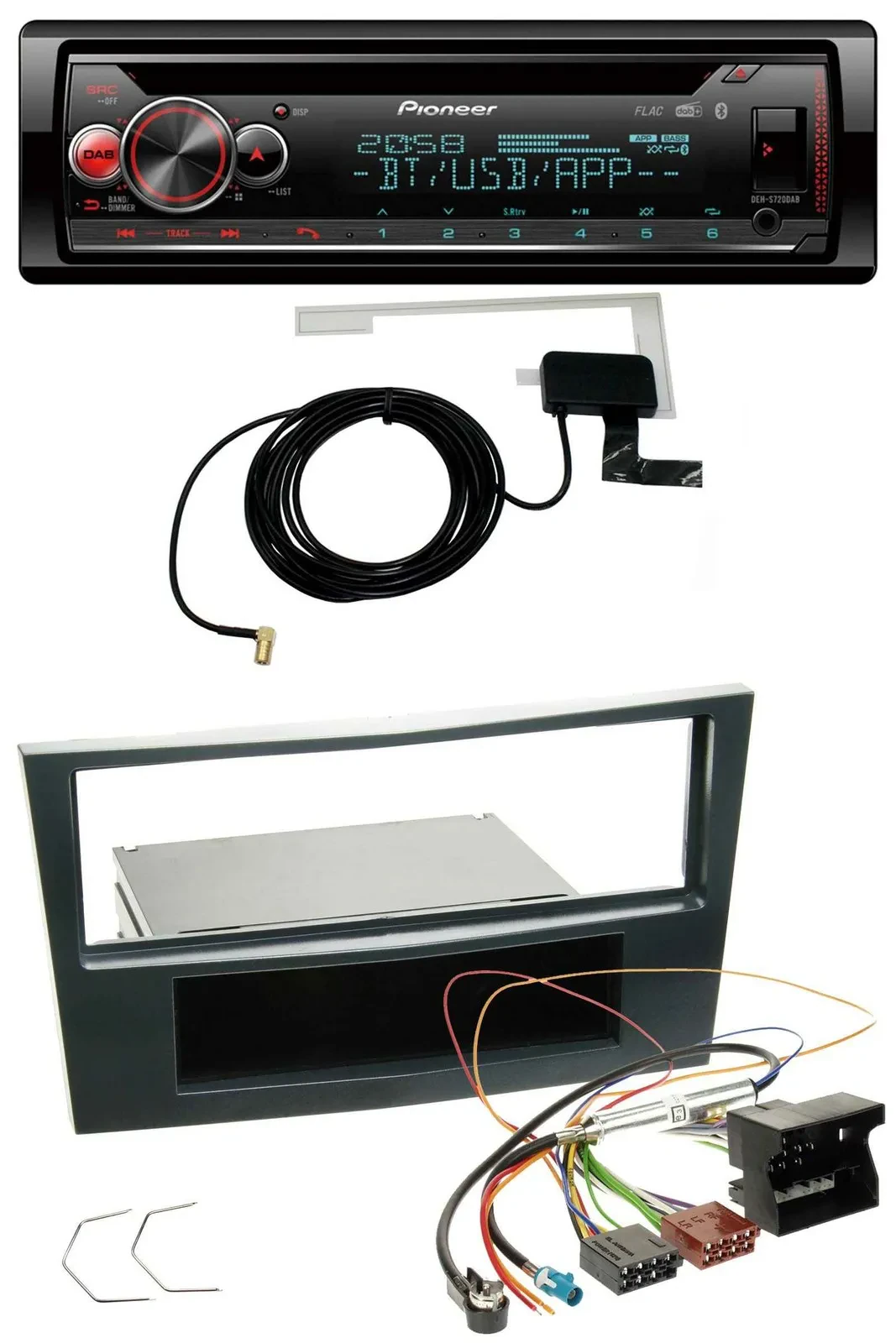 Автомагнитола Pioneer DAB, CD/MP3, USB, Bluetooth для Opel Corsa D (с 2005), черный