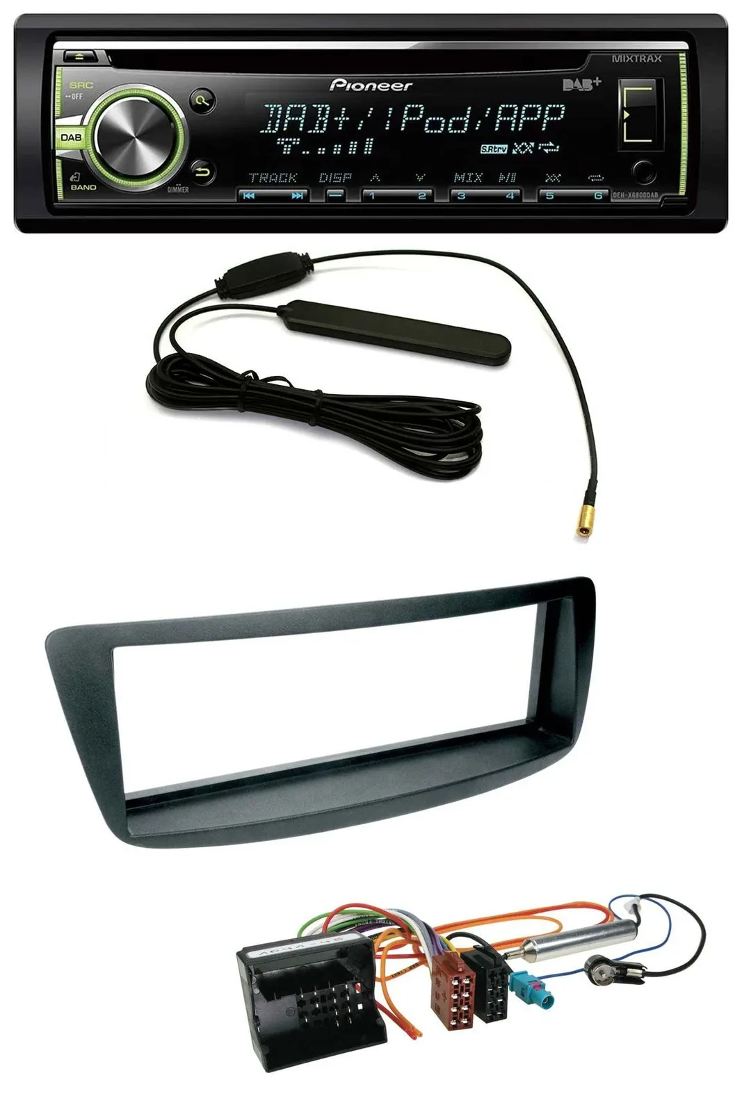 Pioneer MP3 USB CD DAB AUX Autoradio für Citroen C1 Peugeot 107 Toyota Aygo 05-1