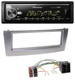 Автомагнитола Pioneer Bluetooth USB DAB MP3 для Fiat Punto/Grande Punto (с 2005), серый