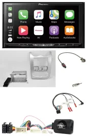Pioneer 2DIN Lenkrad USB DAB DVD Bluetooth Autoradio für Dacia ab 2012 hellsilbe