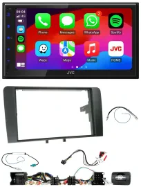 JVC Bluetooth 2DIN Lenkrad DAB USB Autoradio für Audi A3 8P 2003-2012 Aktivsyste