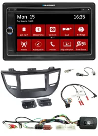 Blaupunkt Lenkrad DAB TMC 2DIN USB Bluetooth Navigation für Hyundai Tucson 15-20