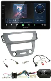 Kenwood Lenkrad Bluetooth USB DAB Autoradio für Renault Megane 3 2012-2014 grau