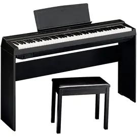 Цифровое пианино компактное Yamaha P-125ABLB Digital Piano в комплекте стойка и банкетка