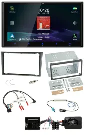 Автомагнитола для Opel Corsa C 2004–2006 JVC 2DIN, USB, Bluetooth, DAB, серебристая