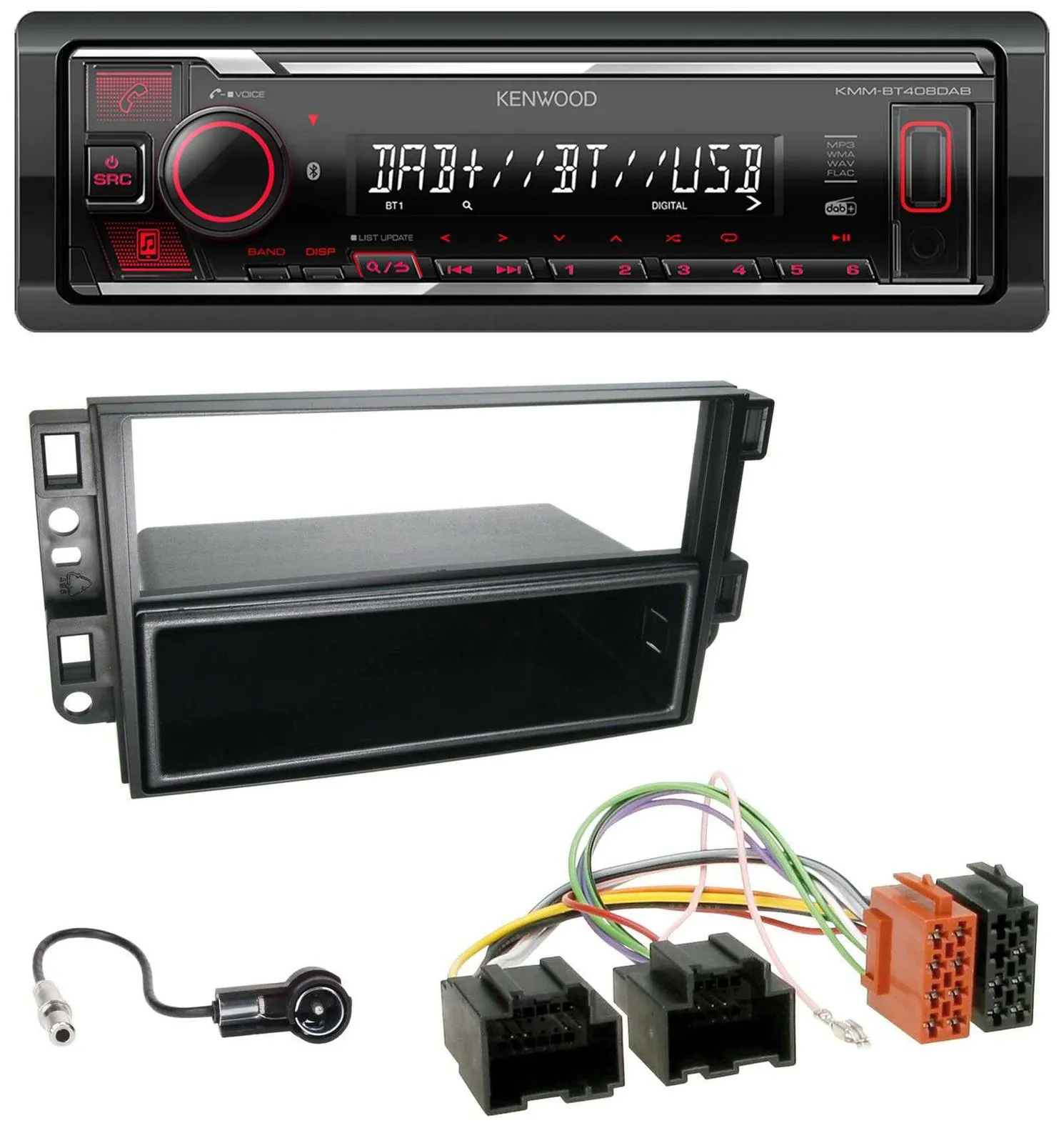 Kenwood MP3 Bluetooth USB DAB Autoradio für Chevrolet Aveo Epica Captiva 06-11
