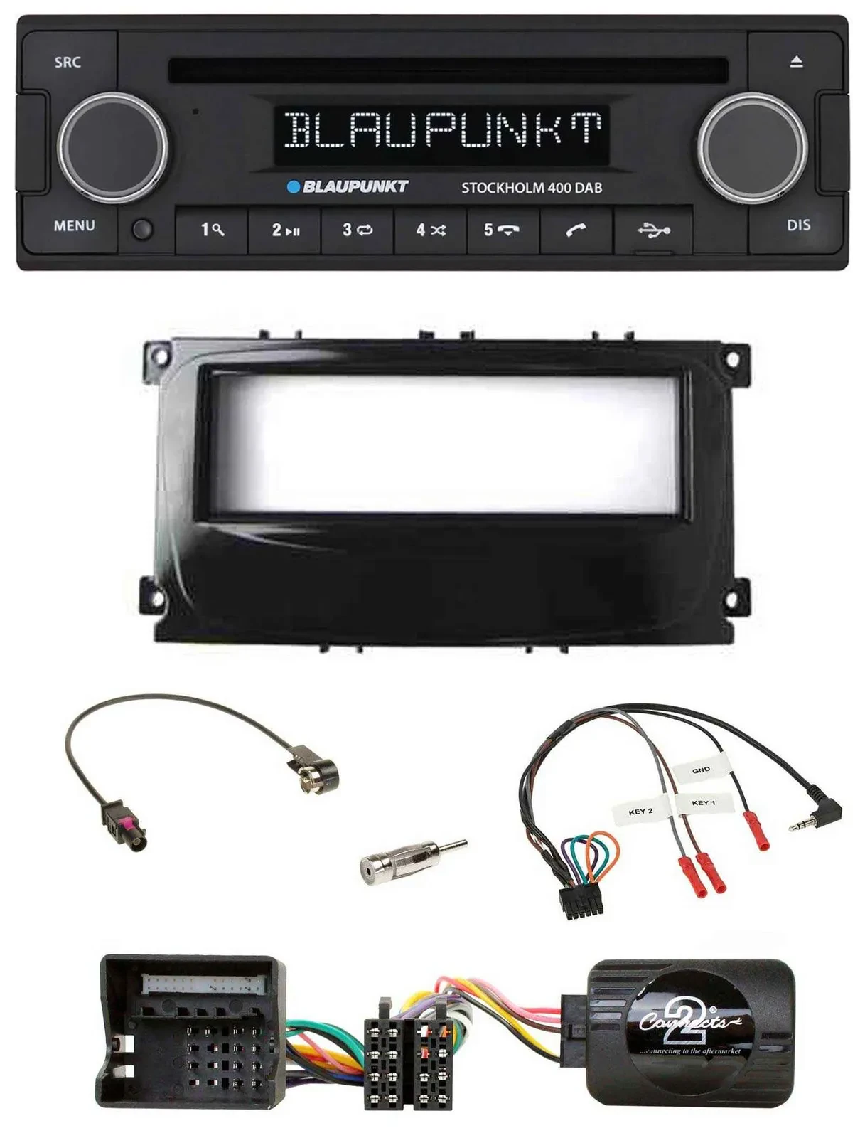 Автомагнитола Blaupunkt Bluetooth DAB CD USB для Ford Mondeo 2007–2014, S-Max
