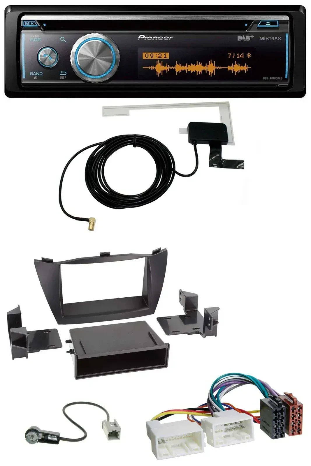 Автомагнитола Pioneer Bluetooth, DAB, MP3, USB, CD для Hyundai Tucson (2010–2015)