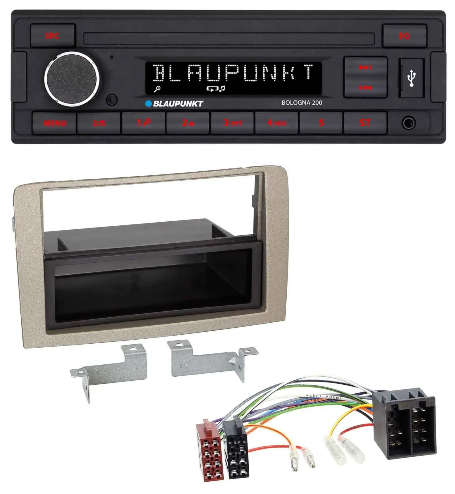 Blaupunkt MP3 AUX USB 1DIN Autoradio für Lancia Musa (ab 2005)