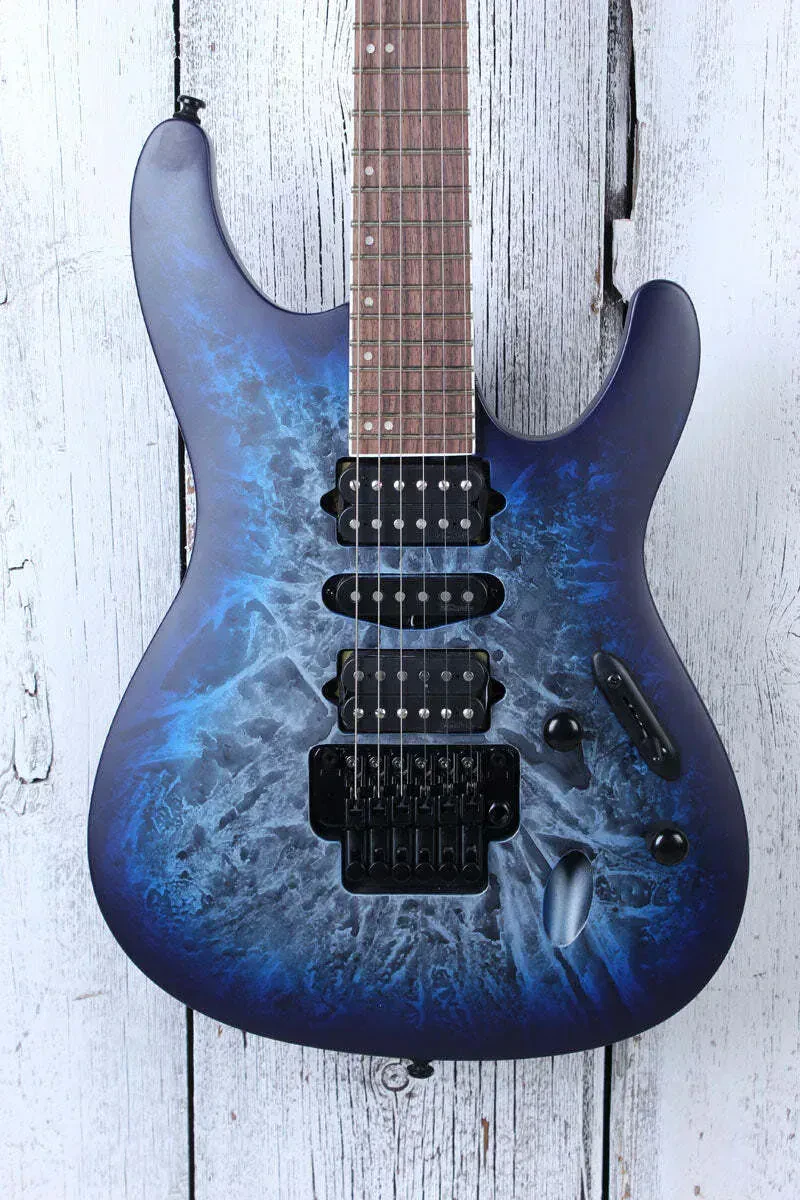 Ibanez S770 Solid Body Electric Guitar Cosmic Blue Frozen Matte Finish