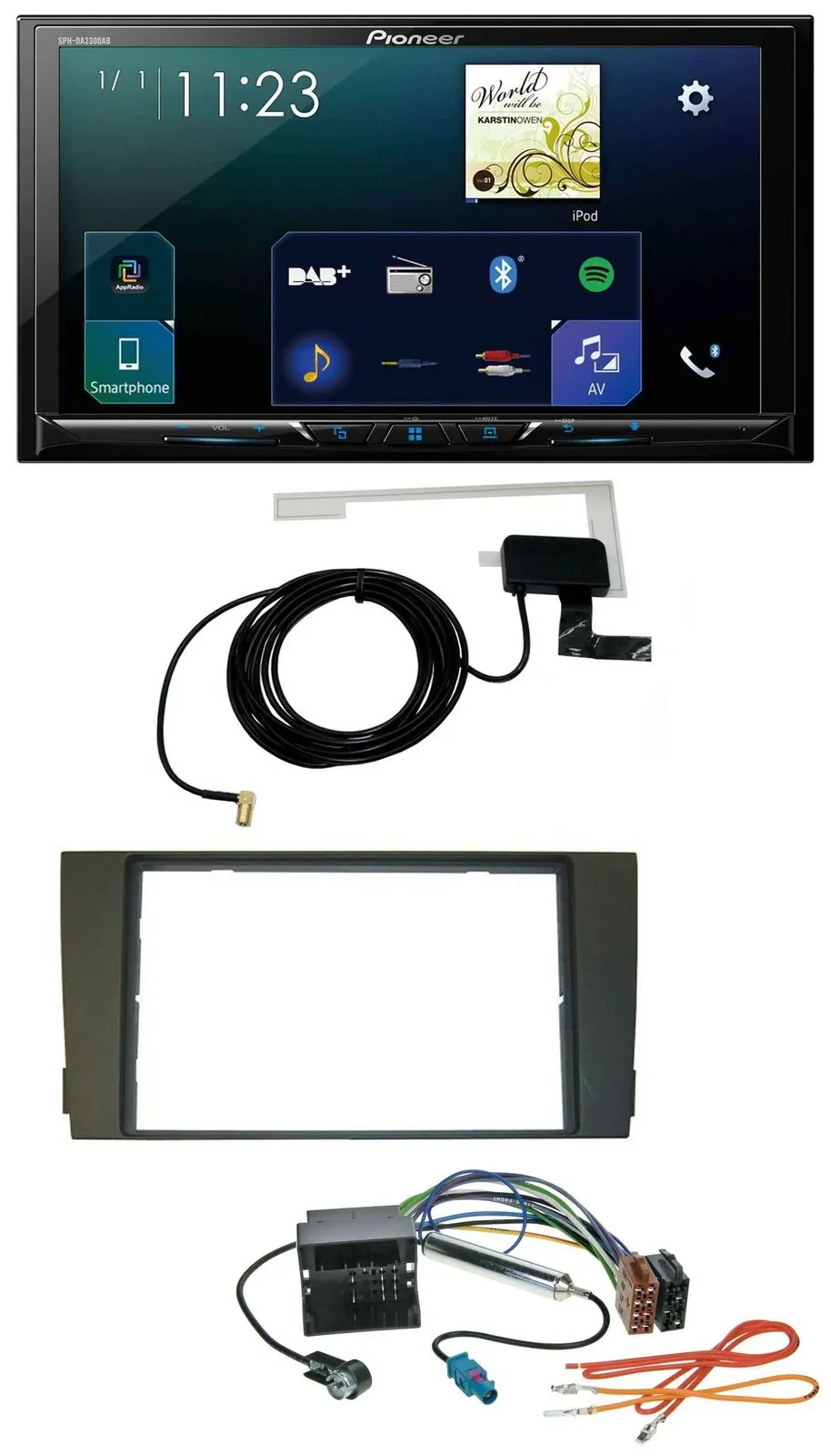 Pioneer 2DIN DAB USB MP3 Bluetooth Autoradio für Audi A6 01-05 C5 Quadlock