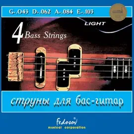 Струны для бас-гитары Fedosov GB4-1 Nickel Light 43-103