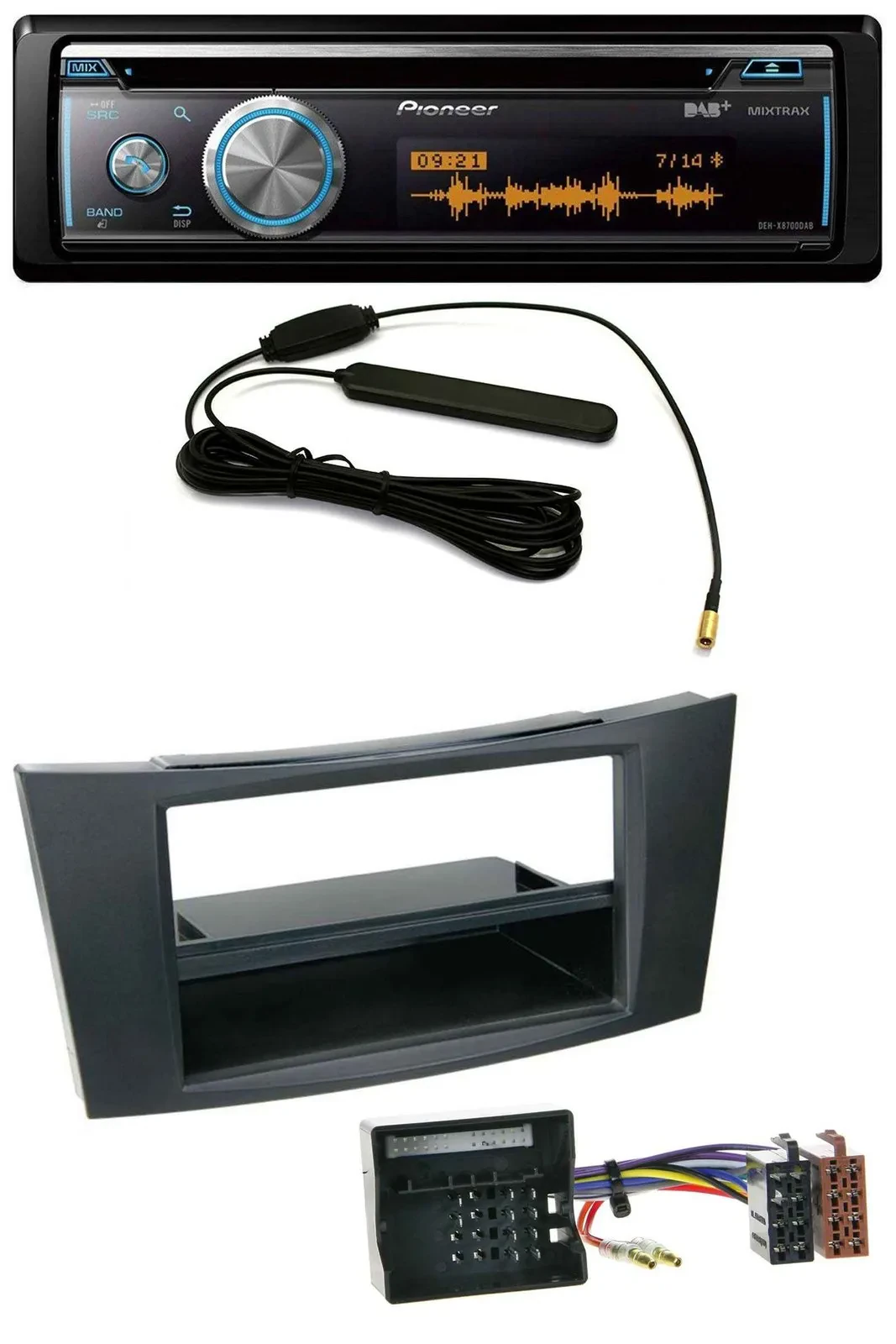 Pioneer CD USB Bluetooth DAB MP3 Autoradio für Mercedes E-Klasse W211 02-09 Rubb