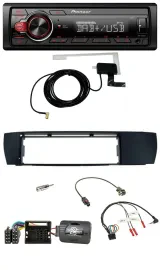 Автомагнитола Pioneer 1-DIN MP3 DAB USB для BMW X3 (E83) 2004–2010 с поддержкой кнопок на руле