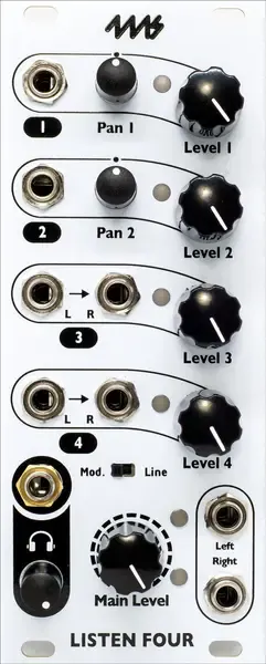 Модульный студийный синтезатор 4MS L4 Listen Four Eurorack Synth Module