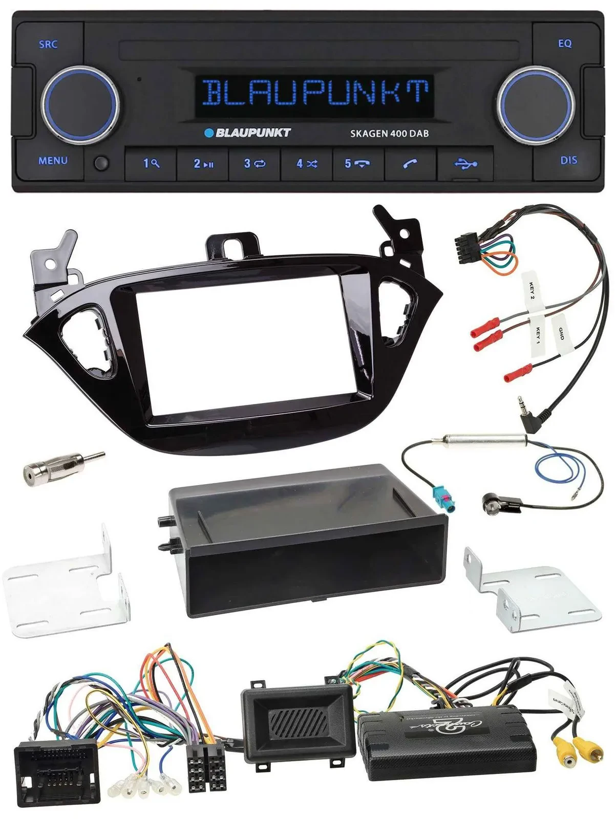 Автомагнитола для Opel Adam/Corsa E Blaupunkt DAB, USB, Bluetooth, поддержка управления на руле, PDC (с 2013)