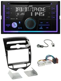 JVC MP3 USB 2DIN DAB Bluetooth CD Autoradio für Hyundai ix20 ab 10 autom. Klima