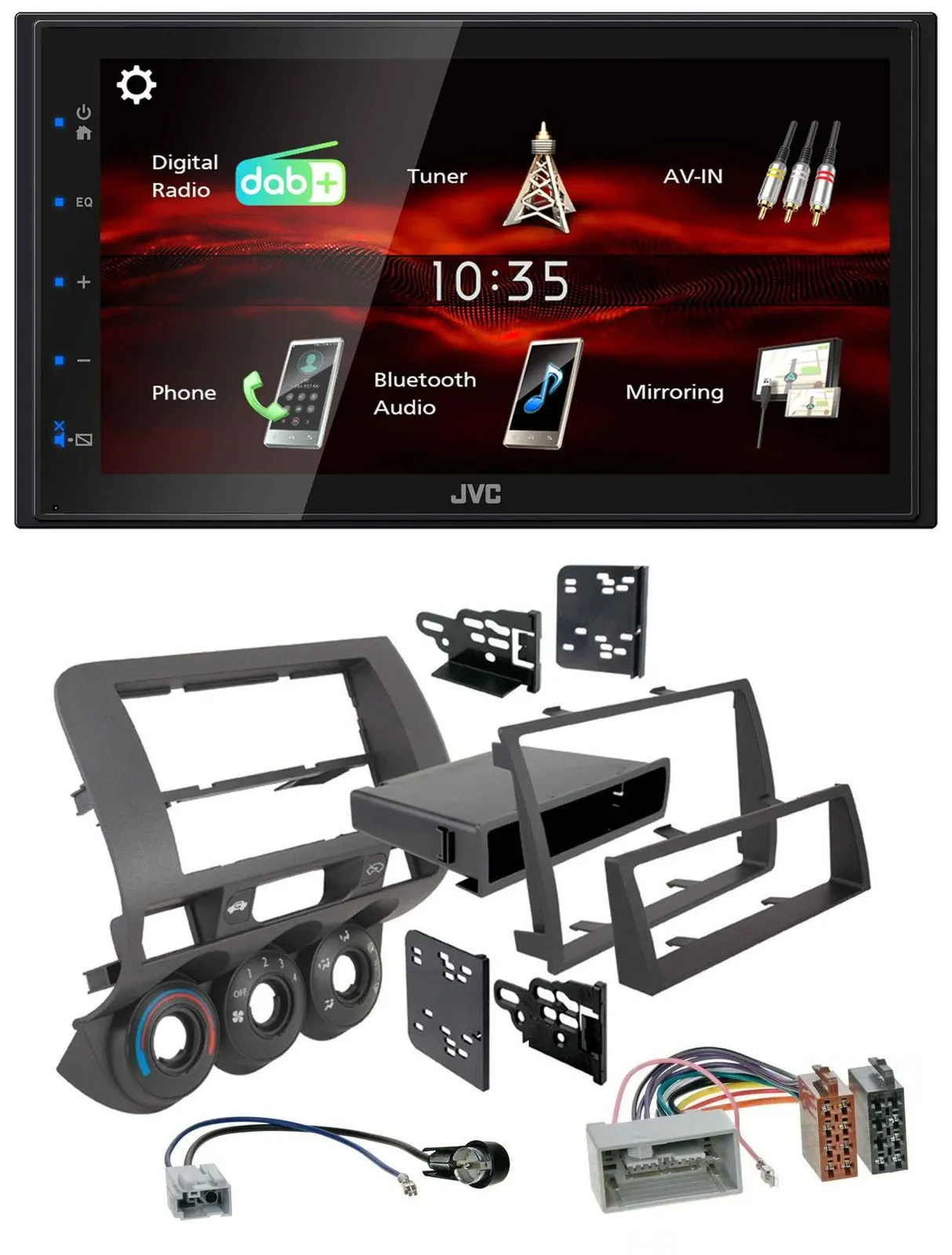 JVC USB Bluetooth MP3 DAB 2DIN Autoradio für Honda Fit 06-07 nur US-Importe