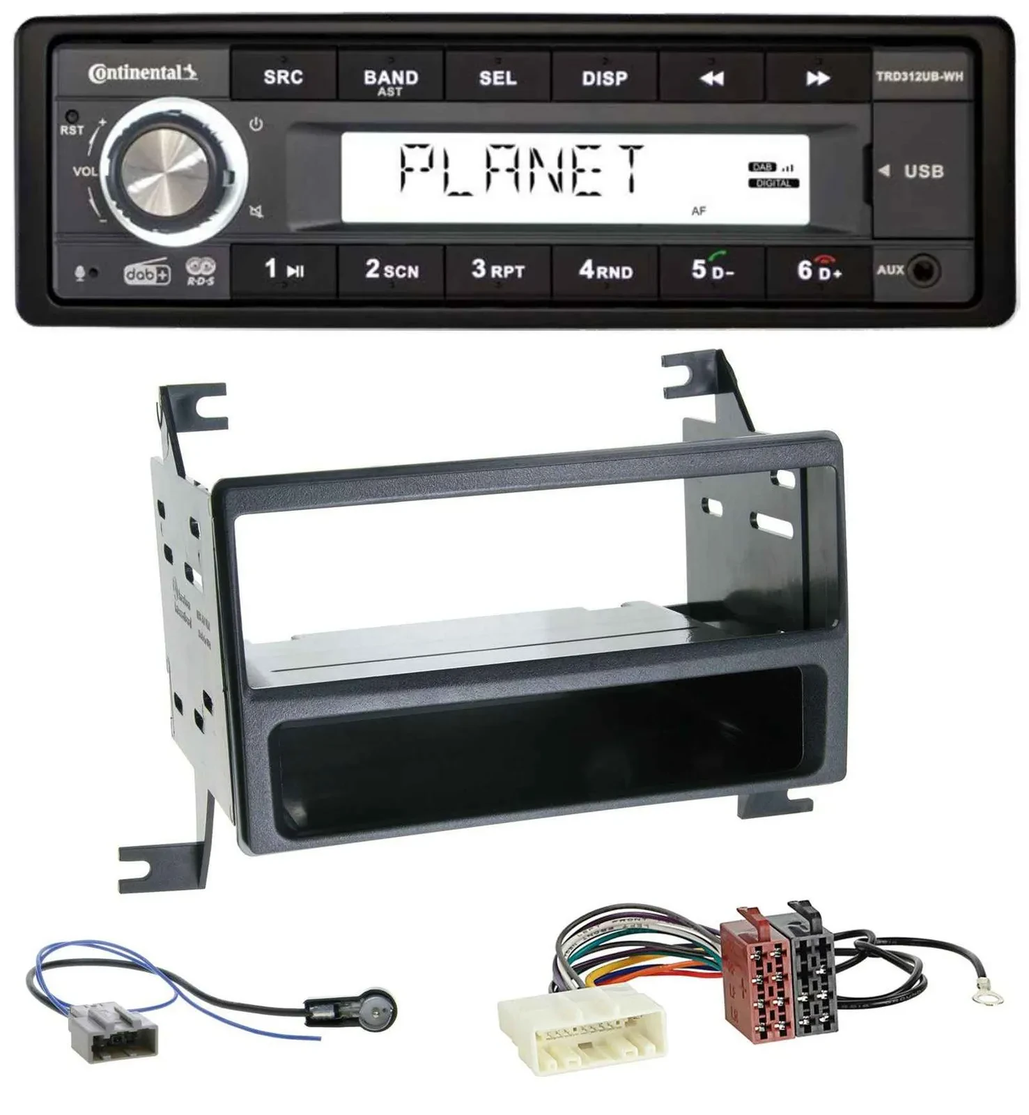 Автомагнитола для Nissan Juke (J15, 2010–2014) Continental 1 DIN, USB, AUX, DAB, MP3