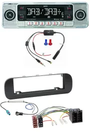 Dietz DAB USB MP3 Bluetooth Autoradio für Fiat Panda (ab 2012) - schwarz