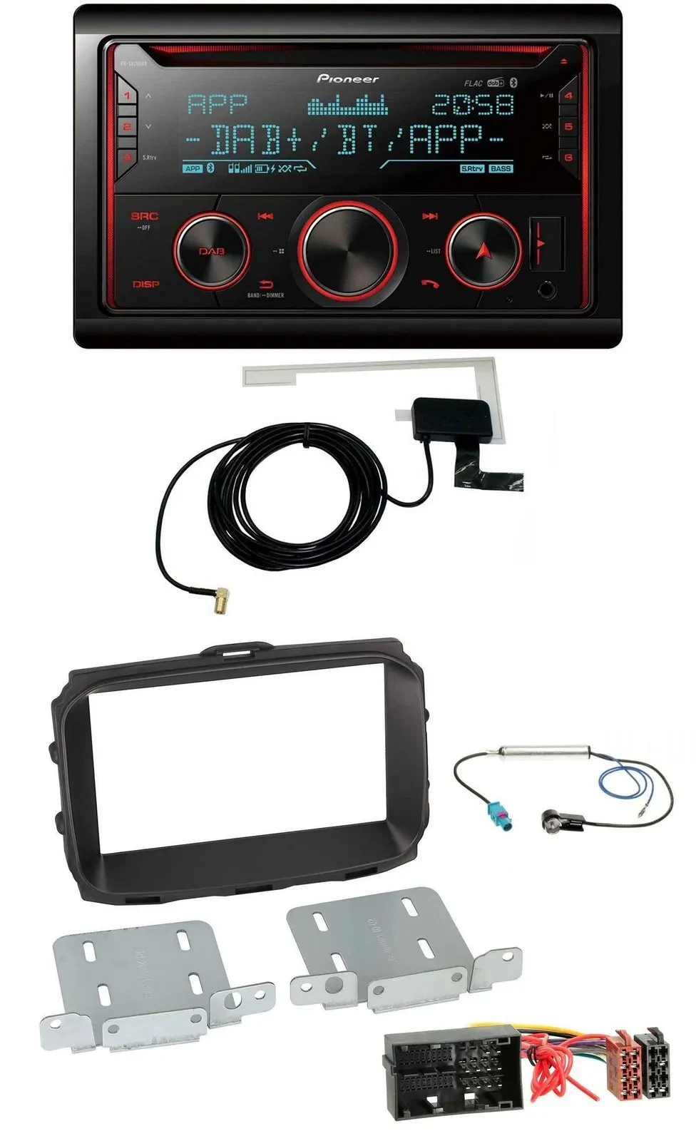 Pioneer 2DIN MP3 DAB USB CD Bluetooth Autoradio für Alfa Giulietta 940 Facelift