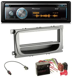 Автомагнитола для Ford Mondeo/S-Max (2007–2014) Pioneer MP3 DAB USB CD Bluetooth серебристый