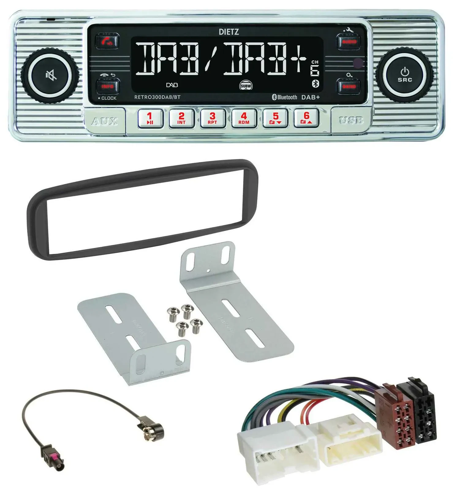 Dietz Bluetooth MP3 DAB USB Autoradio für Renault Clio (2012-2017)