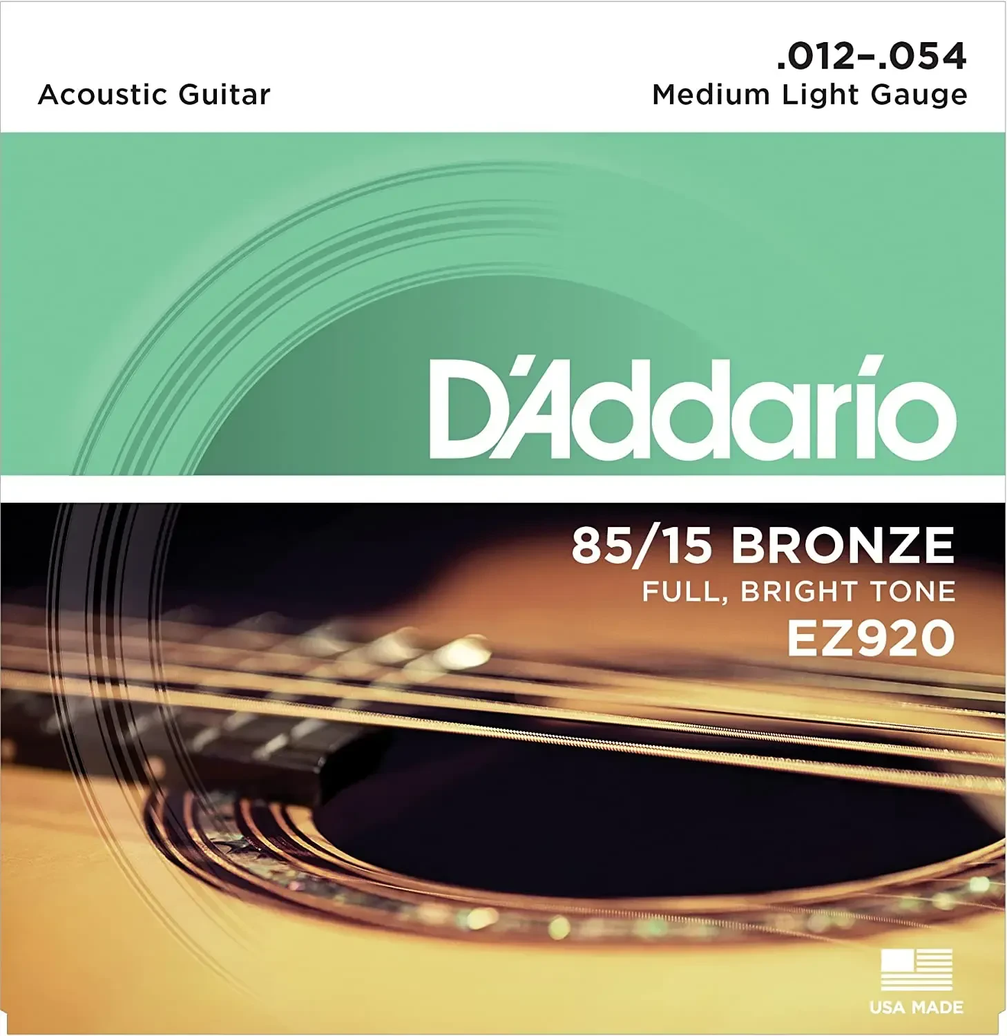 Струны для акустической гитары D'Addario EZ920 12-54, бронза