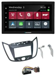 Blaupunkt DAB Bluetooth USB MP3 2DIN Autoradio für Ford C-Max (ab 10) grau