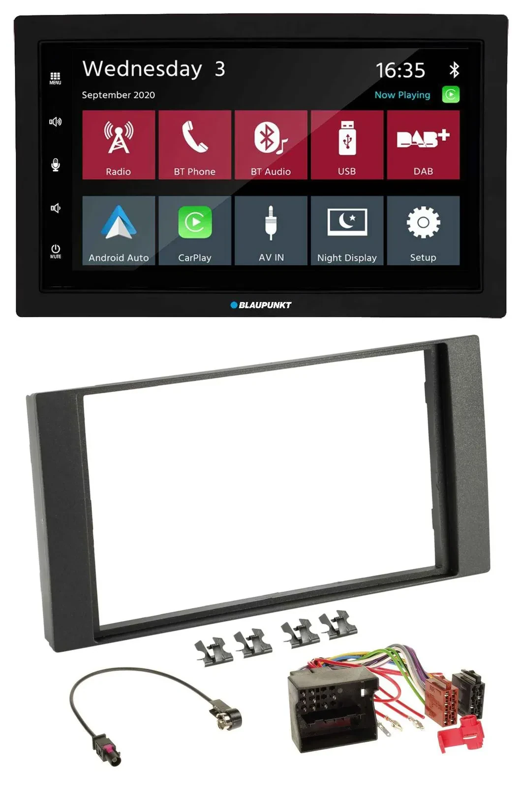 Blaupunkt DAB Bluetooth USB MP3 2DIN Autoradio für Ford Focus Fiesta 04-08 schwa