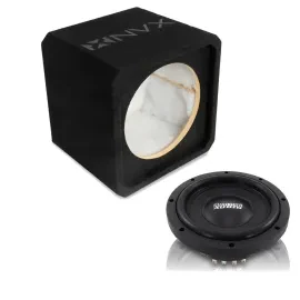 NVX NE121S Single 12" Sealed 3/4" MDF Sub Enclosure w/ Shallow Car Subwoofer