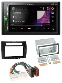 Pioneer 2DIN MP3 DAB USB Bluetooth Autoradio für Toyota Corolla 04-09 Verso schw
