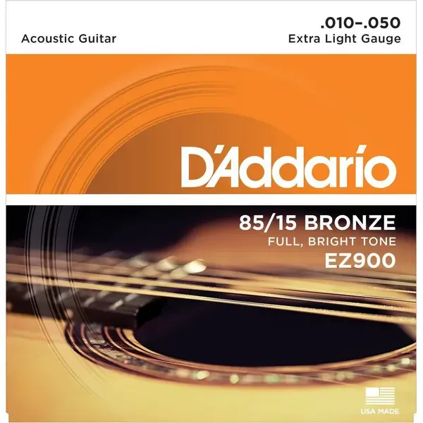 Струны для акустической гитары D'Addario EZ900 10-50, бронза
