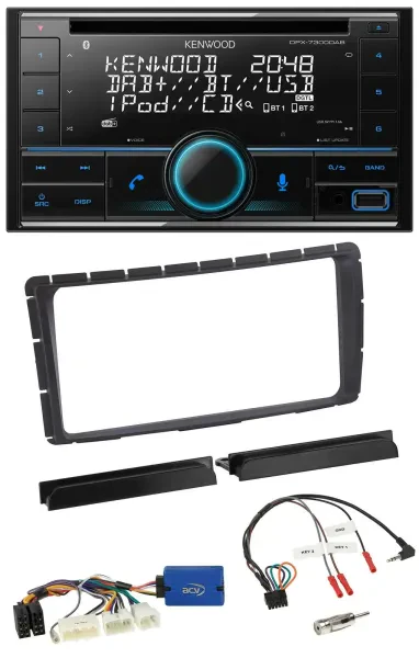 Kenwood CD 2DIN DAB USB Lenkrad Bluetooth Autoradio für Toyota Hilux ab 2011 28-