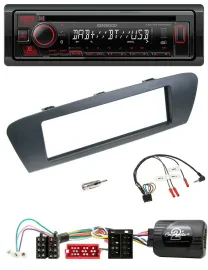 Kenwood Lenkrad CD USB Bluetooth DAB Autoradio für Renault Grand Scenic ISO ab 2