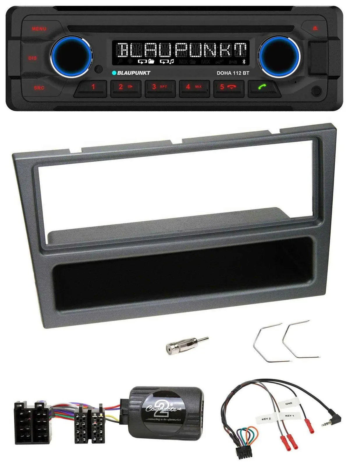 Blaupunkt Lenkrad MP3 CD Bluetooth USB Autoradio für Opel Corsa C 2000-04 charco