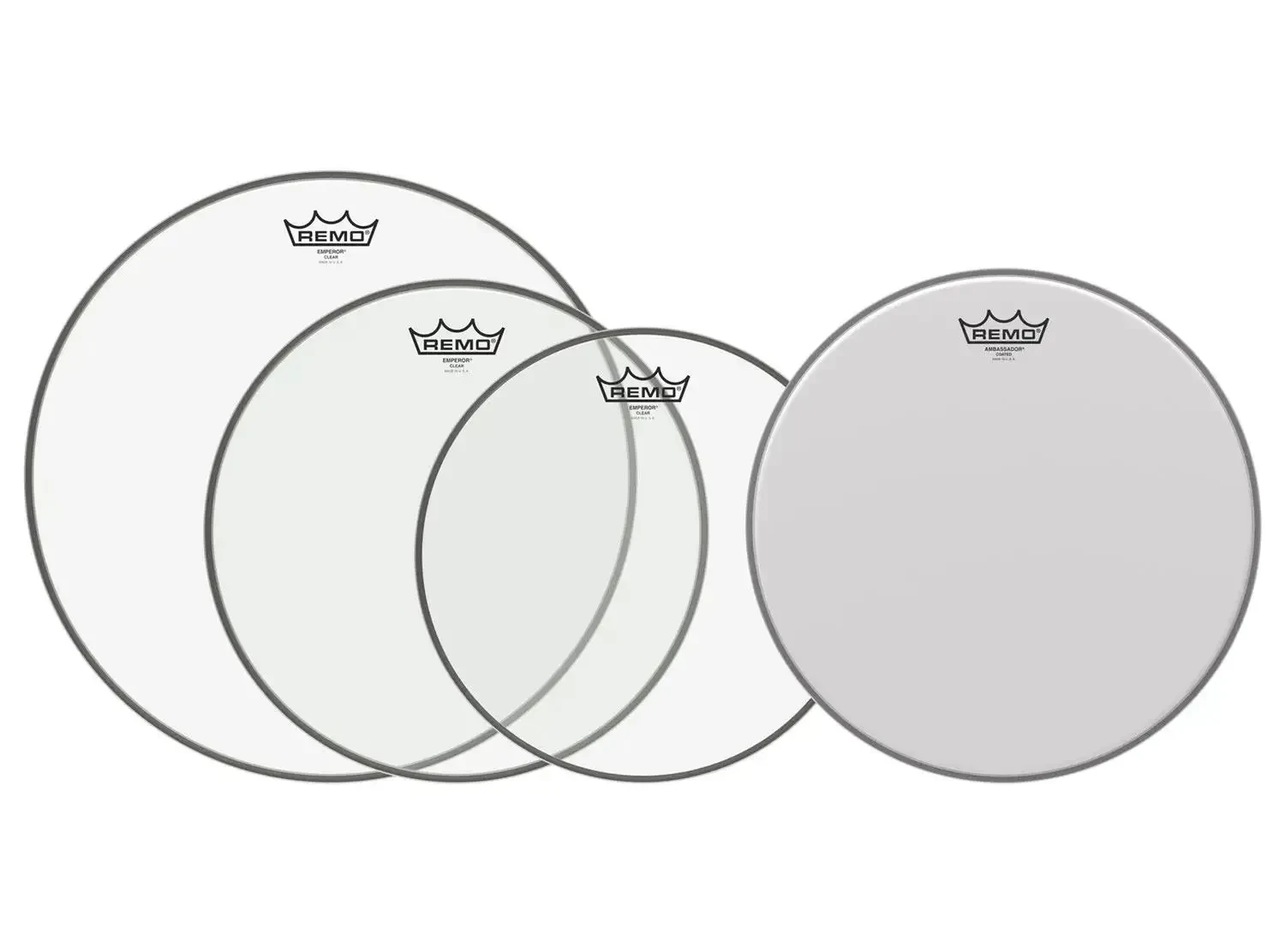 Пластик для барабана Remo Emperor Clear ProPack (набор, 10", 12", 16") с Ambassador Coated