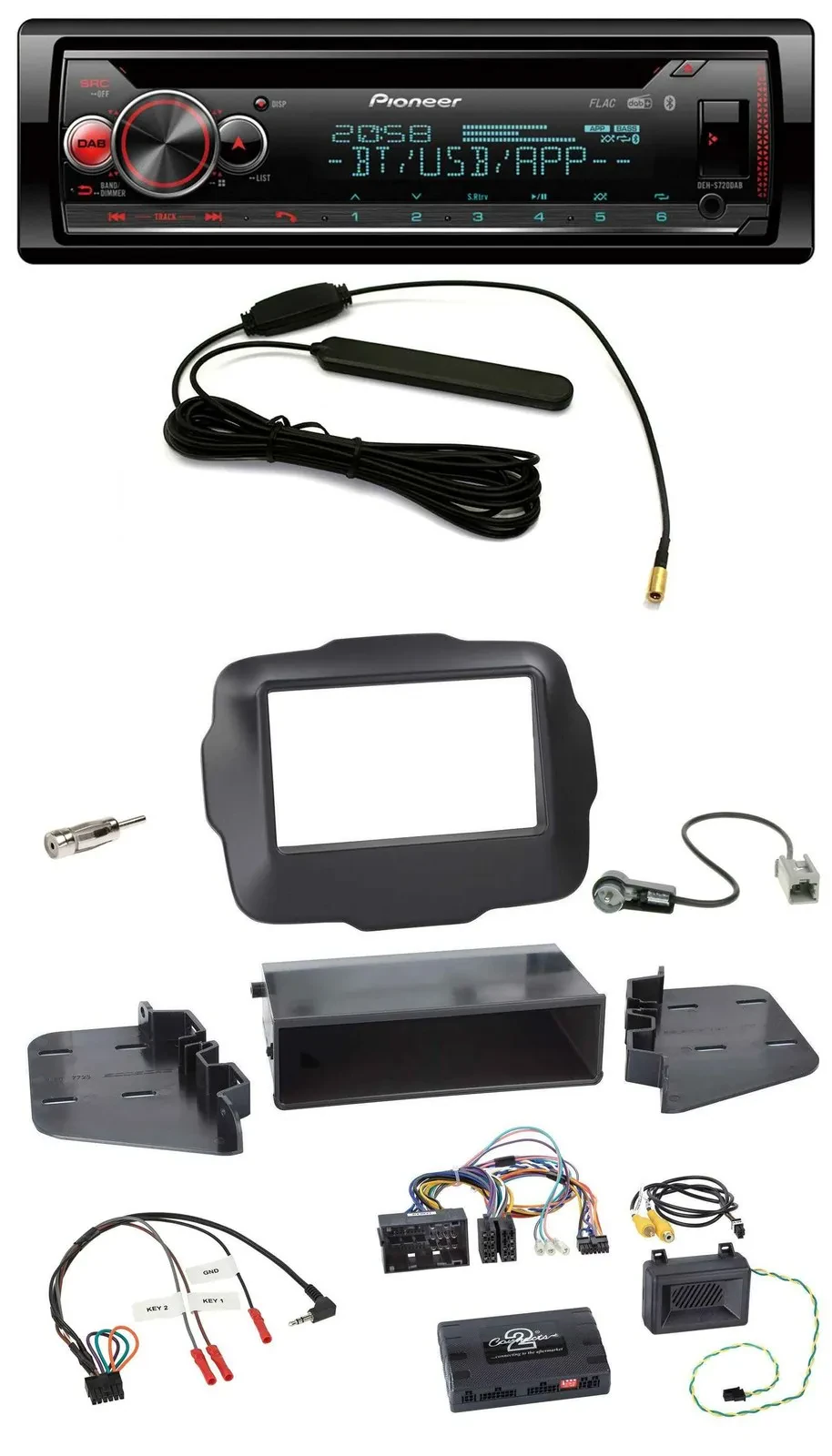 Автомагнитола для Jeep Renegade Pioneer CD, Bluetooth, USB, DAB