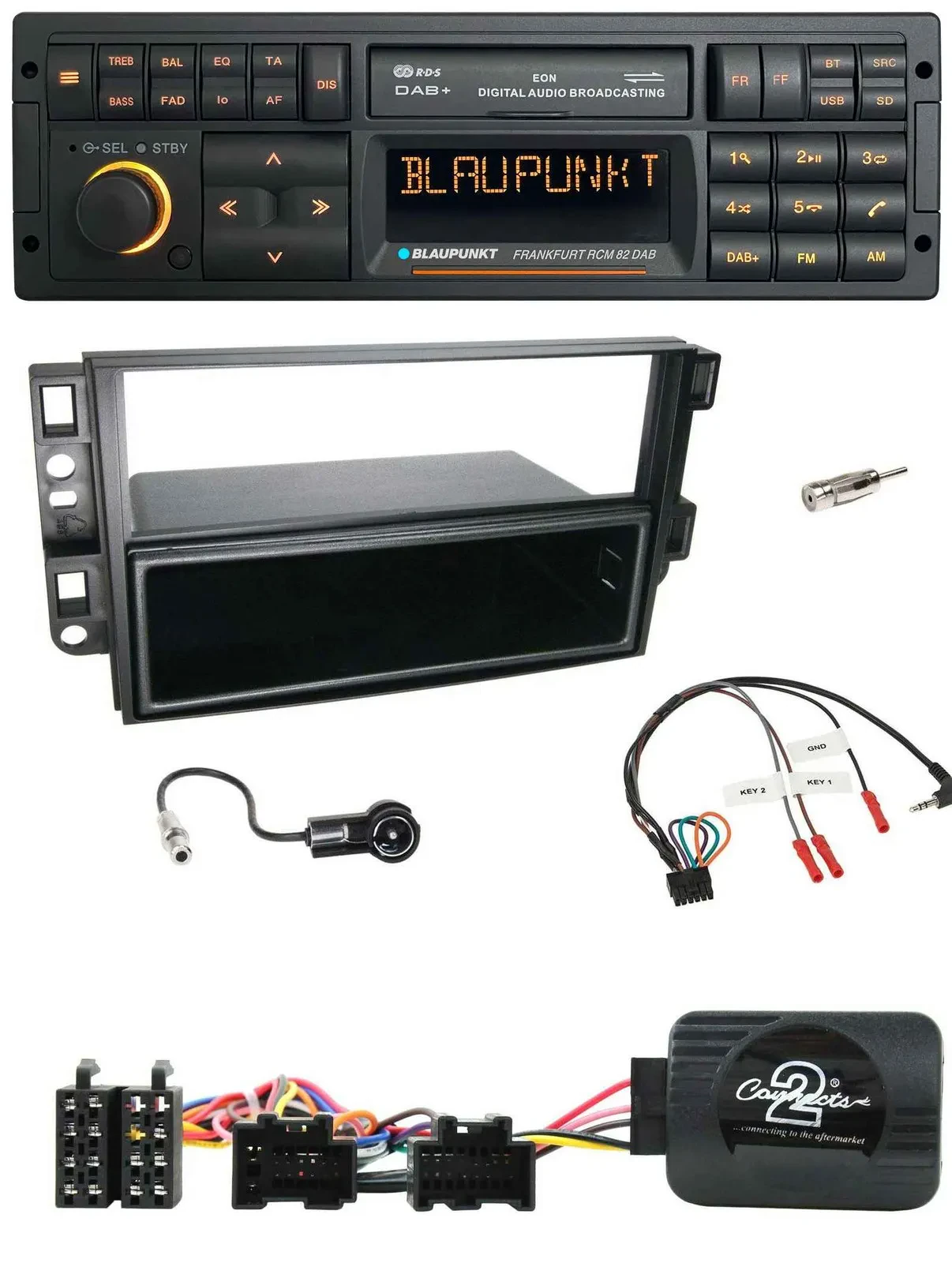 Blaupunkt USB DAB SD Lenkrad Bluetooth Autoradio für Chevrolet Aveo Captiva 2006