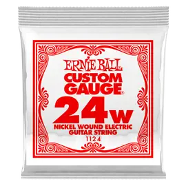 Струна для электрогитары Ernie Ball P01124 Custom gauge, сталь никелированная, калибр 24