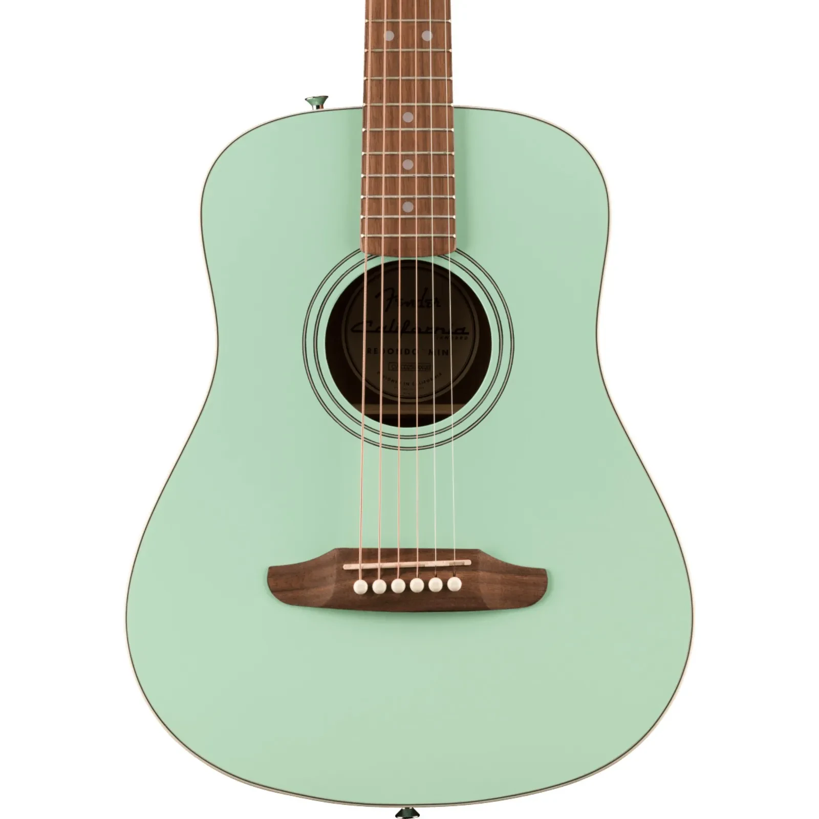 Fender California Standard Redondo Mini Dreadnought Acoustic Guitar, Surf Green