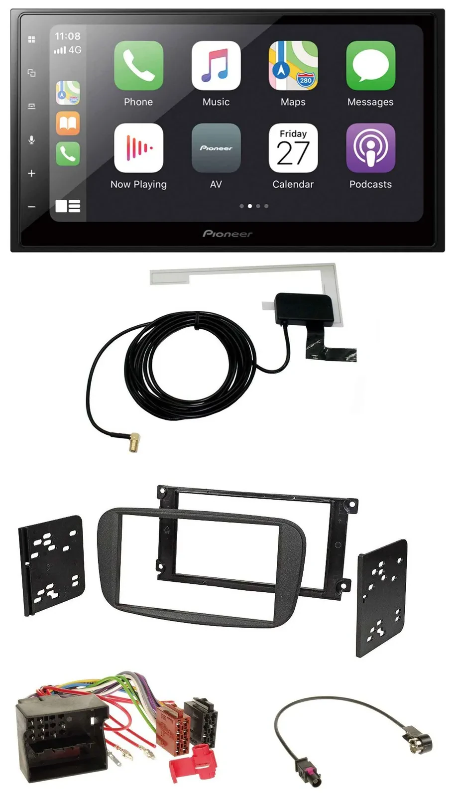 Pioneer USB MP3 2DIN Bluetooth DAB Autoradio für Ford S-Max ab 2007 Mondeo schwa