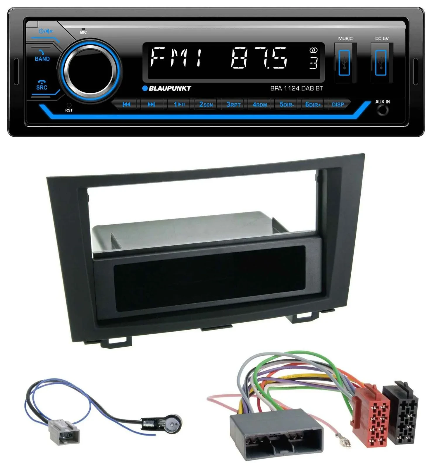 Blaupunkt Bluetooth USB DAB MP3 Autoradio für Honda CR-V (ab 2007)