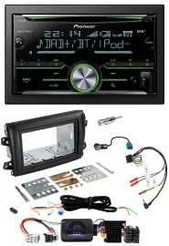 Pioneer Bluetooth Lenkrad DAB 2DIN USB CD Autoradio für Fiat Ducato Serie 8 ab 2
