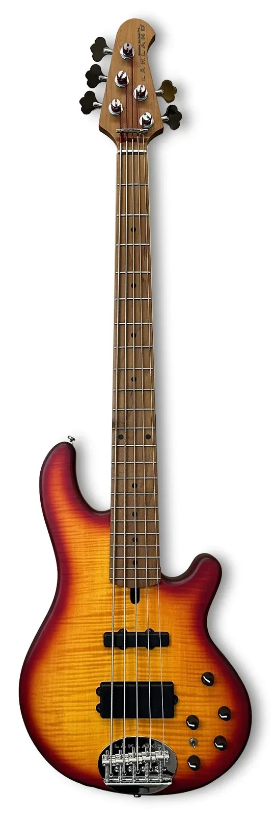 LAKLAND Skyline 55-02 Deluxe Bass, 5-String - Quilted Maple Top, Cherry Sunburst